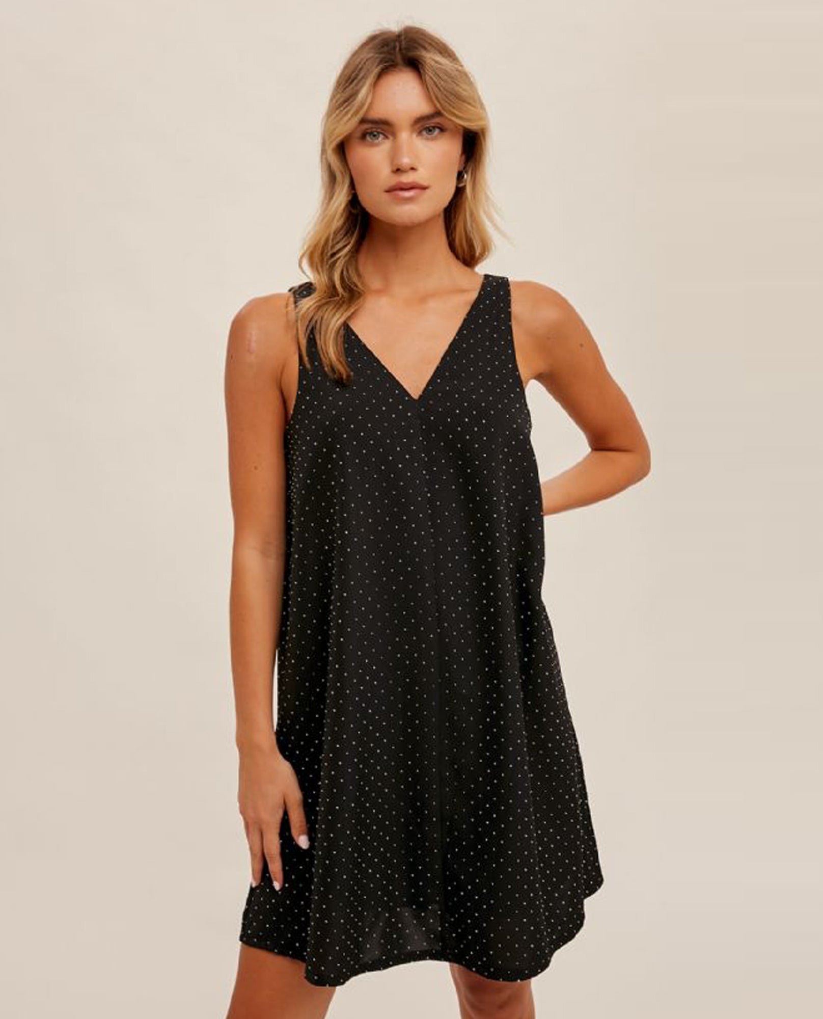 HEM & THREAD 35267 STUDDED SWING DRESS