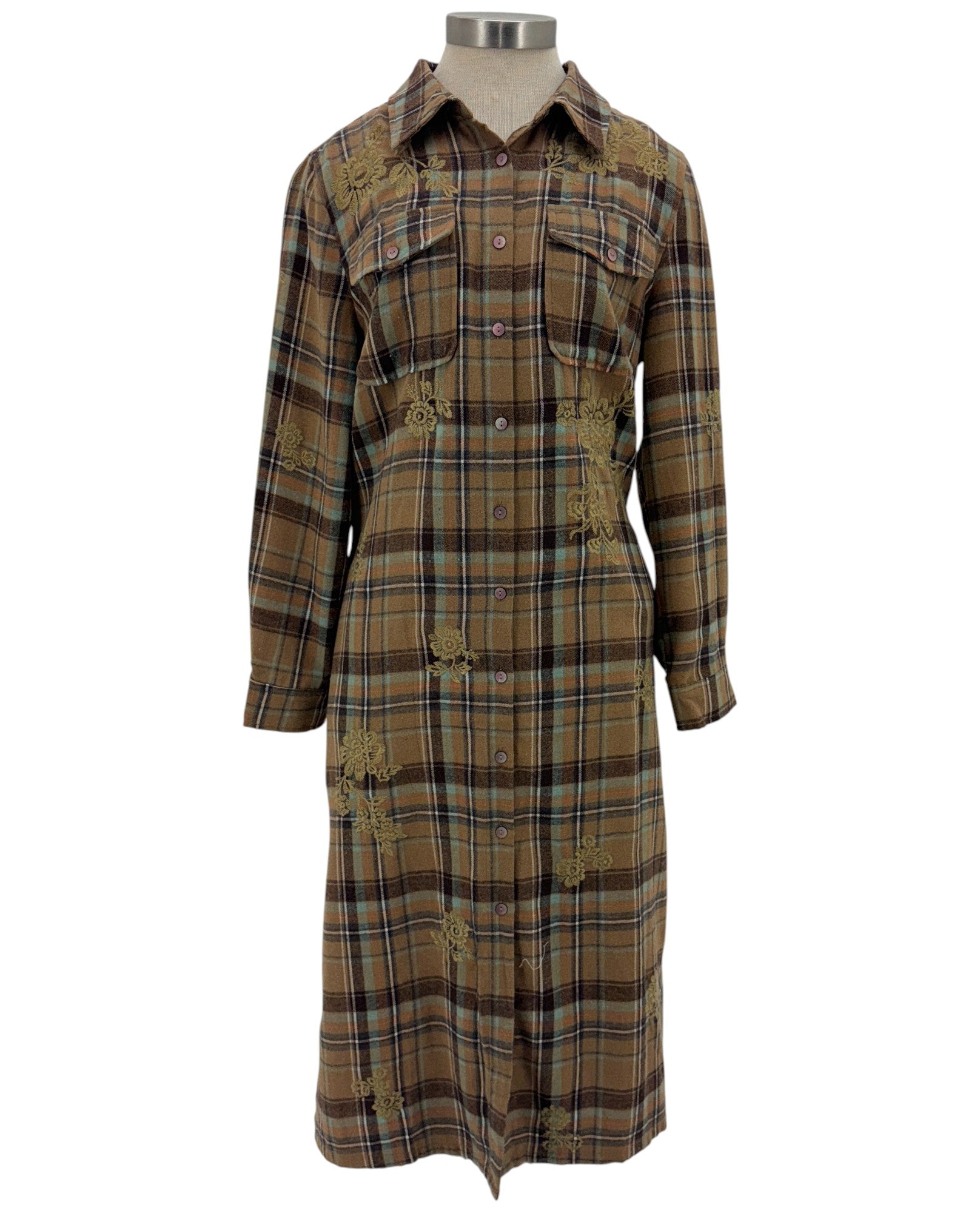 PAPARAZZI ANN-4572 EMBROIDERED DUSTER