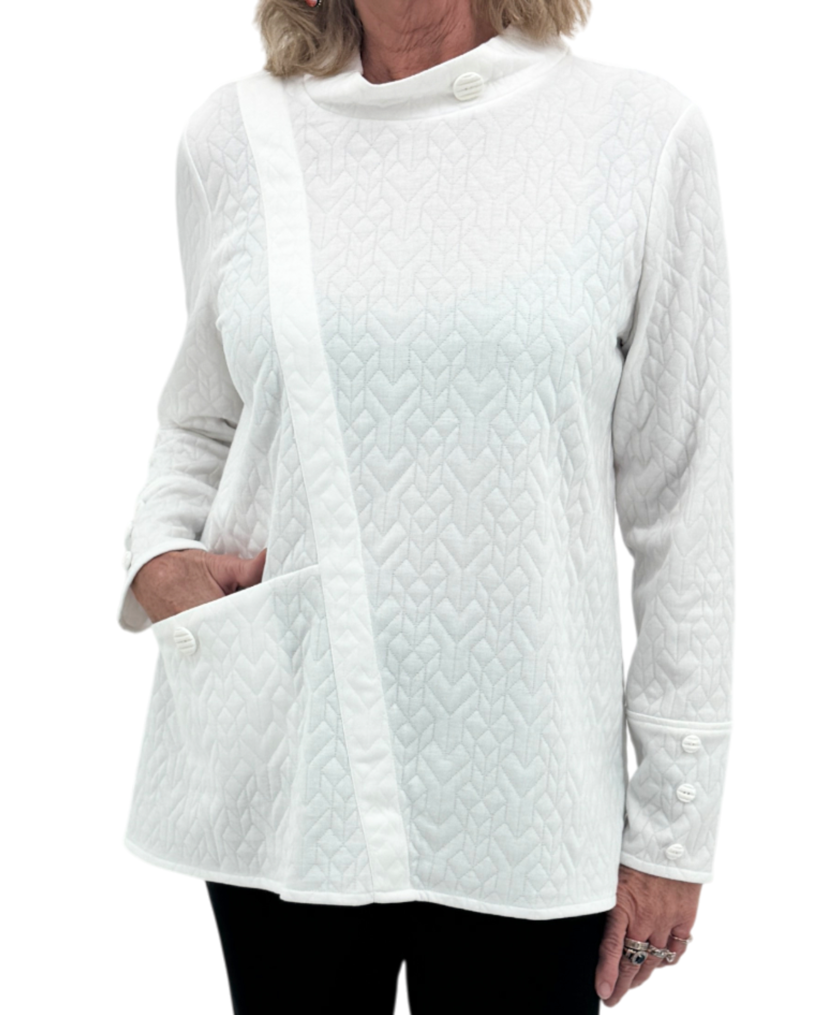 PURE ESSENCE 615-8002 TEXTURED TUNIC