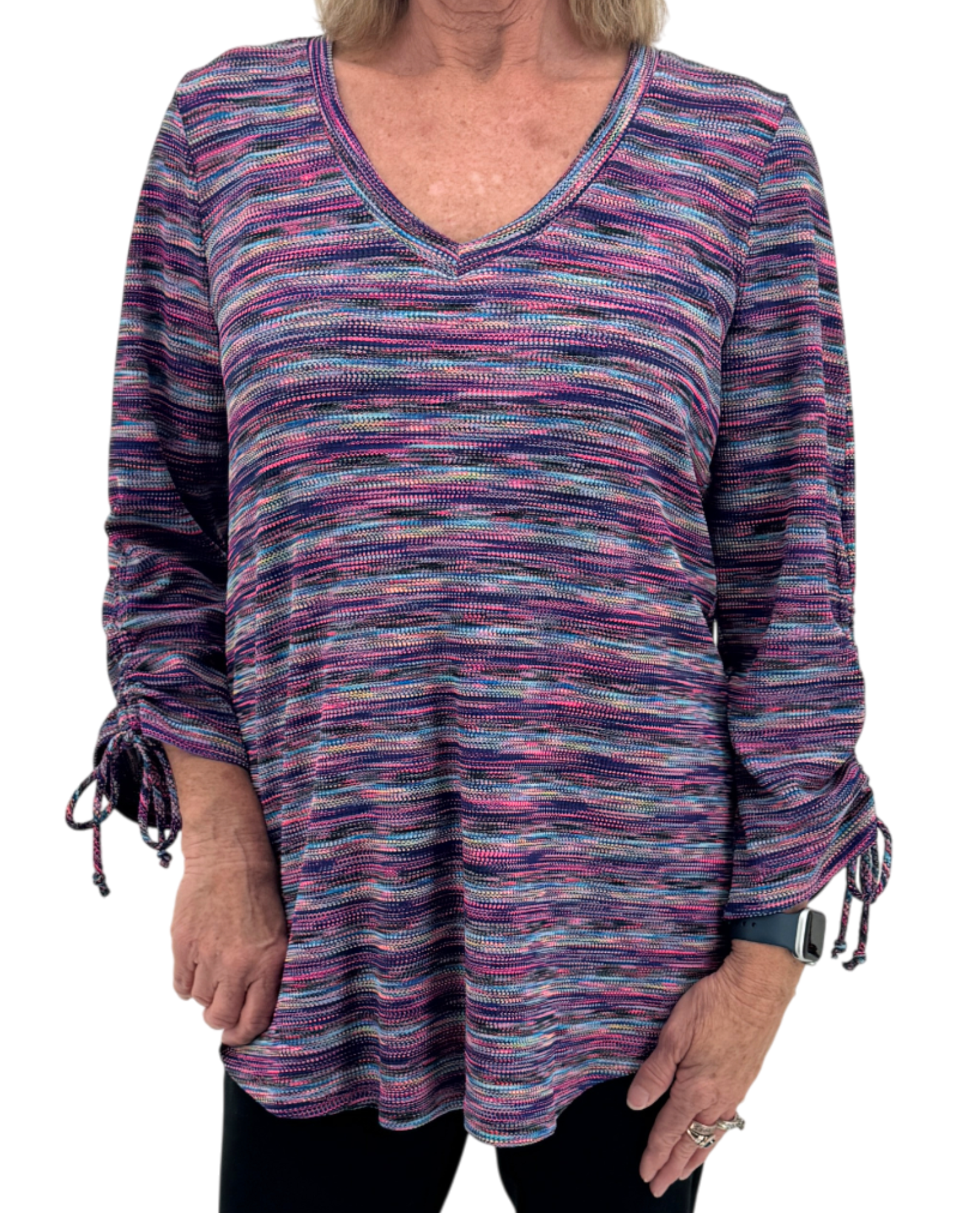 PURE ESSENCE 628-4578  MISSONI KNIT SHIRRED SWEATER
